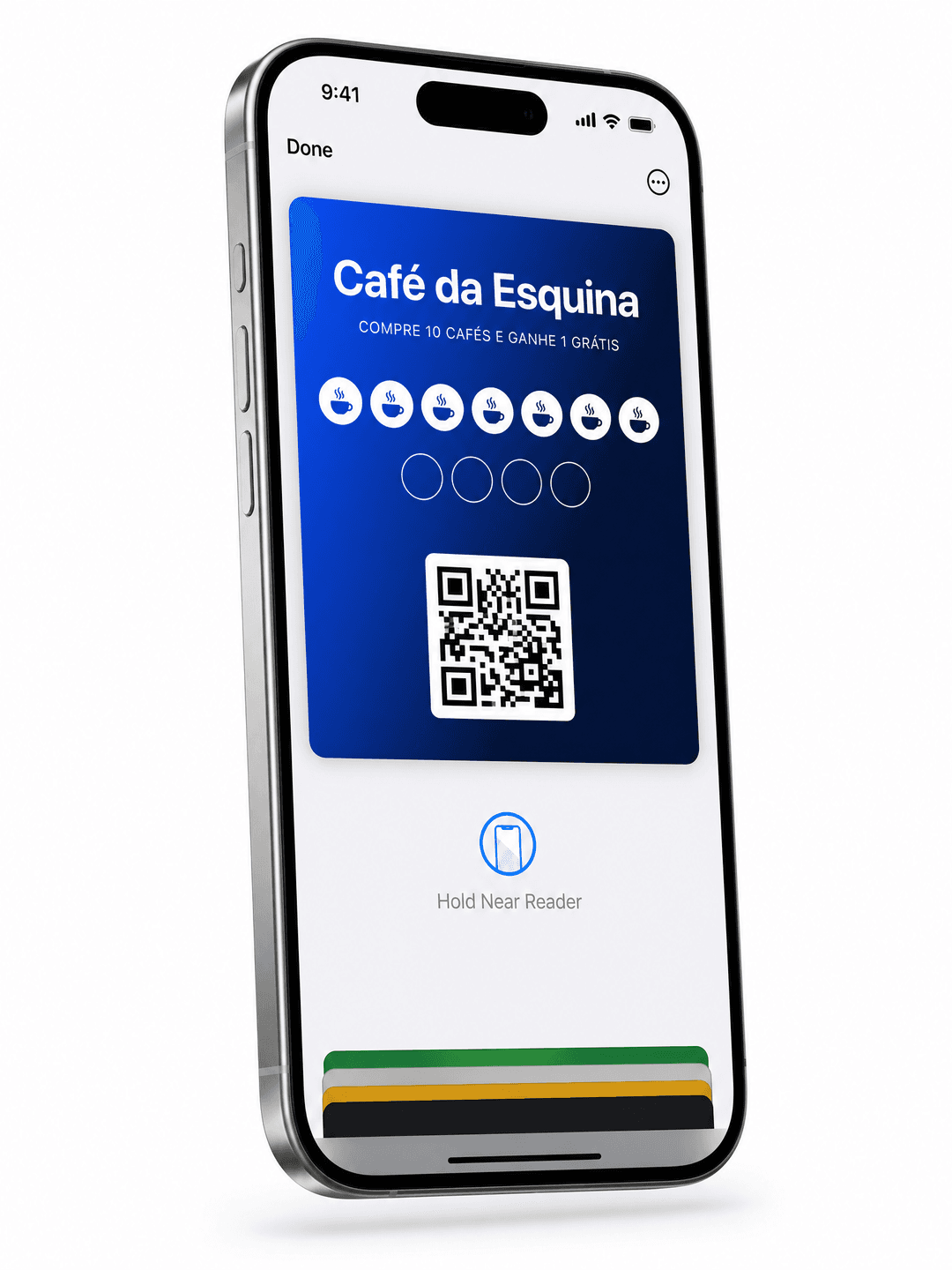 iPhone com cartão fidelidade Cayro no Apple Wallet